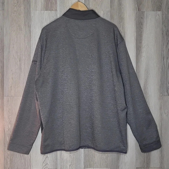 🛍Callaway Weather Series Grey Quilted Front Full‎ Zip Golf Jacket Mens XXL - Picture 2 of 8